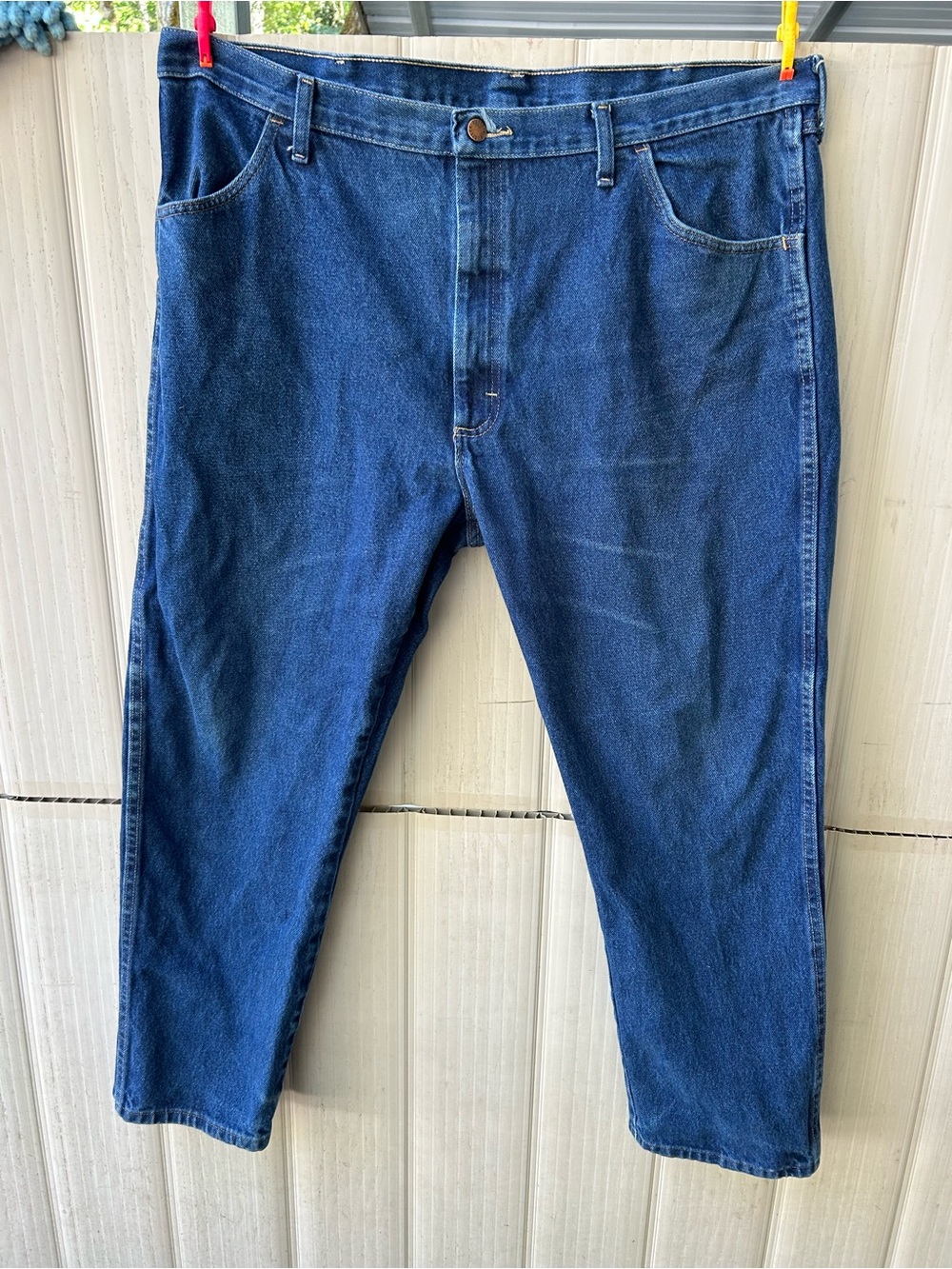 Rustler Men’s Straight-Leg Denim Jeans in Dark Blue